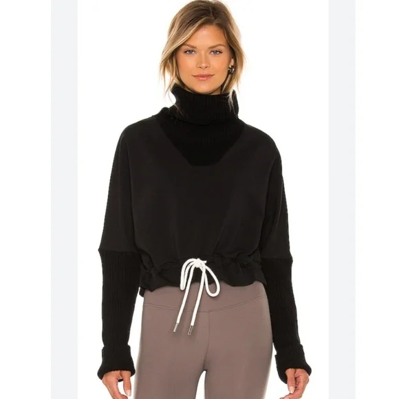 Varley Britannia Turtleneck Sweatshirt In Black Size S - Picture 4 of 9